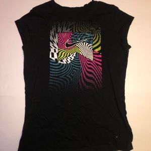 Girls Short sleeved Nike logo shirt